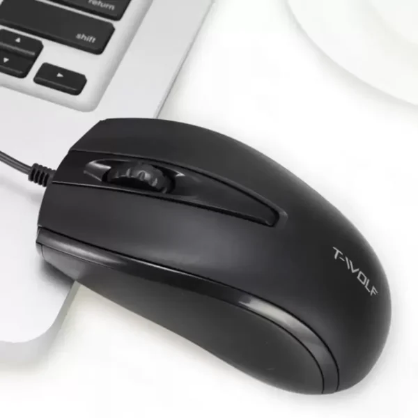 T-Wolf V13 Kablolu Optik Mouse (Siyah) - Görsel 2