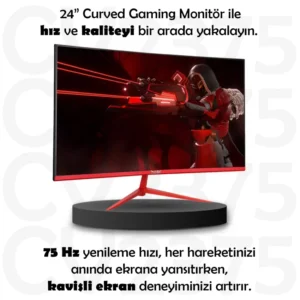 NODE GAME ND-CV2375 24'' inch 75HZ Curved Gaming Monitör