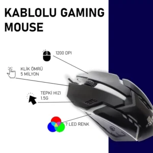 Steep Solid ST-R100 RGB Işıklı Oyuncu Mouse